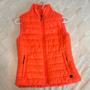 Women's Orange Puffer Vest